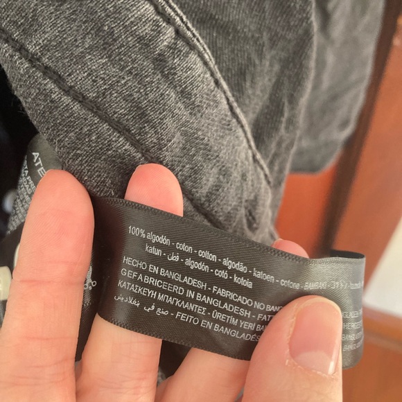 Black denim button up - Picture 3 of 4